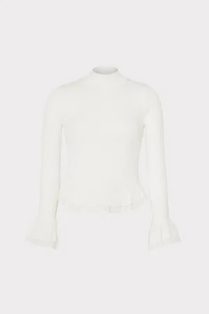 ruffle_knit_mock_neck_0-1.webp Tops-MILLY Ruffle Knit Mock Neck Ecru