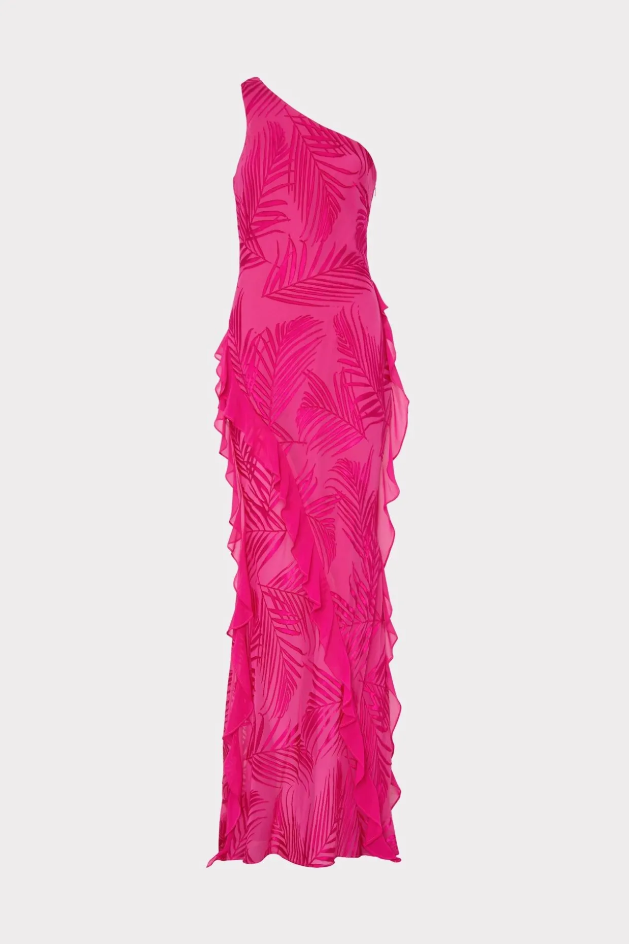 Jumpsuits & Rompers-MILLY Ryanna Chiffon Devore Dress Pink Palm