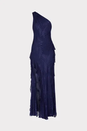 ryanna_chiffon_devore_dre_0-11.webp Maxi Dresses-MILLY Ryanna Chiffon Devore Dress Navy