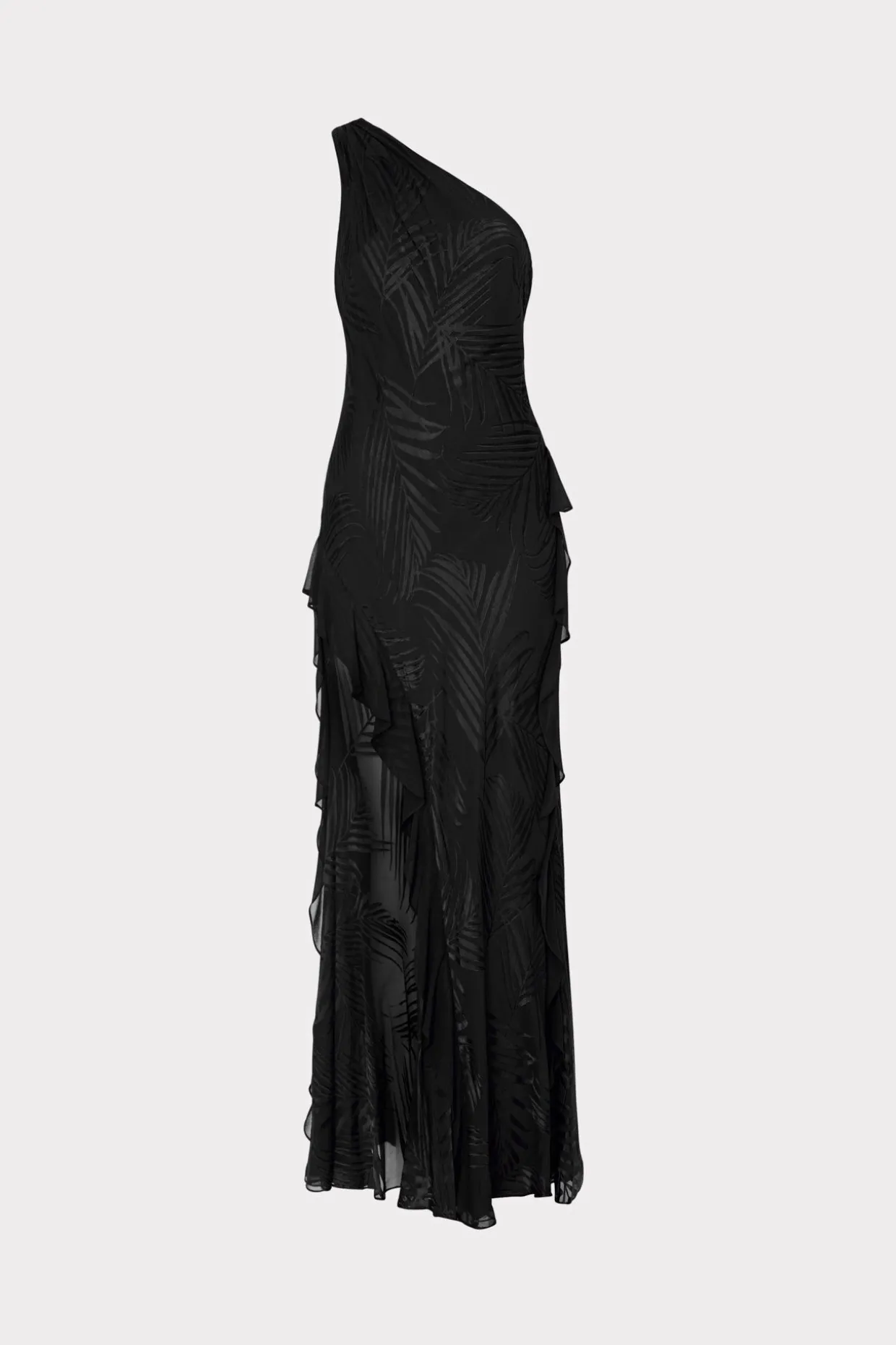 ryanna_chiffon_devore_dre_0.webp Jumpsuits & Rompers-MILLY Ryanna Chiffon Devore Dress Black