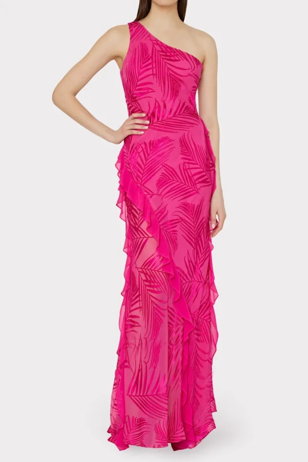 ryanna_chiffon_devore_dre_1-9.webp Evening Gowns-MILLY Ryanna Chiffon Devore Dress Pink Palm