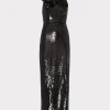 sabine_d_sequins_rosette__0.webp Little Black Dresses-MILLY Sabine 3D Sequins Rosette Dress Black