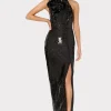 sabine_d_sequins_rosette__1.webp Little Black Dresses-MILLY Sabine 3D Sequins Rosette Dress Black