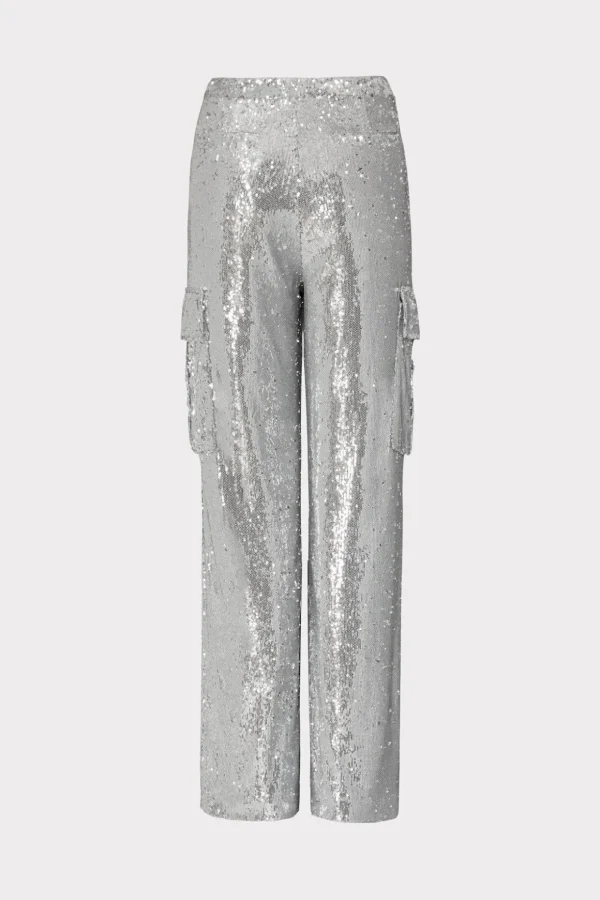 saison_sequins_cargo_pant_3-1.webp Matching Sets-MILLY Saison Sequins Cargo Pants Silver