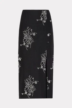 santanna_beaded_embroider_0-2.webp Matching Sets-MILLY Santanna Beaded Embroidery Skirt Black