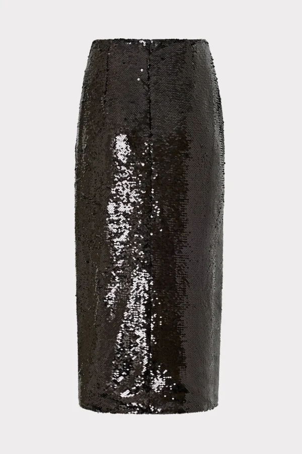Skirts-MILLY Santanna 3D Sequins Skirt Black