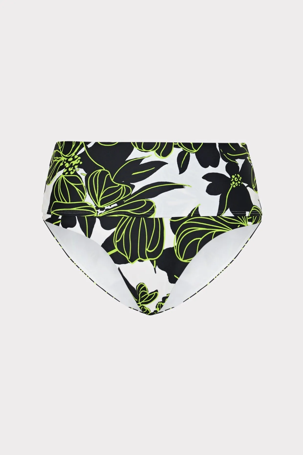 sea_of_petals_high_waiste_0-1.webp Jumpsuits & Rompers-MILLY Sea Of Petals High Waisted Bikini Bottom Chartreuse/Black
