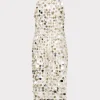 Jumpsuits & Rompers-MILLY Sequin Crochet Midi Dress Ecru