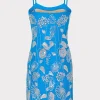 Jumpsuits & Rompers-MILLY Sequin Embelished Linen Mini Dress Blue/White