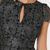 shayna_foiled_lace_dress_2.webp Little Black Dresses-MILLY Shayna Foiled Lace Dress Black