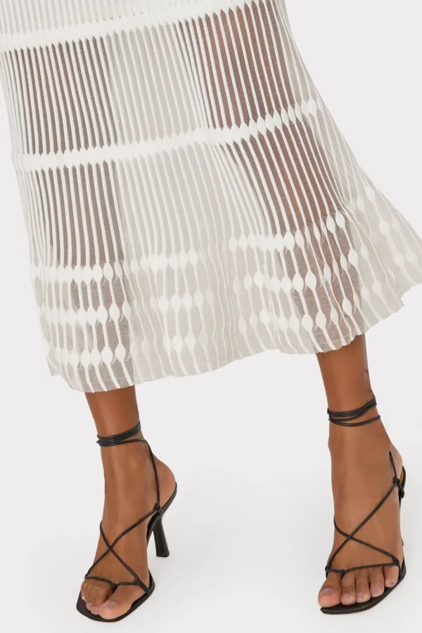 sheer_knit_fit_and_flare__2-2.webp Knit Dresses-MILLY Sheer Knit Fit And Flare Dress Ecru