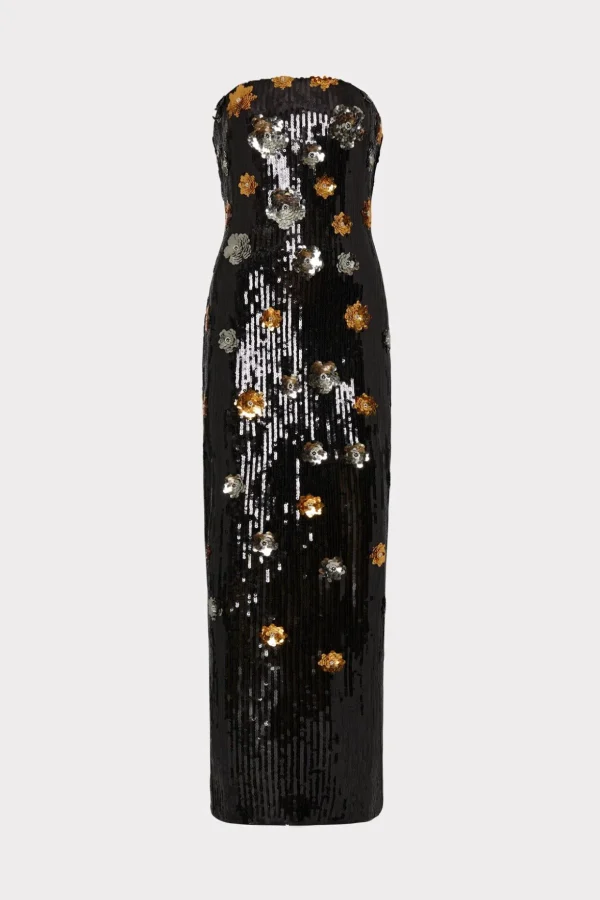 shiloh_d_floral_sequins_d_0.webp Maxi Dresses-MILLY Shiloh 3D Floral Sequins Dress Black Multi