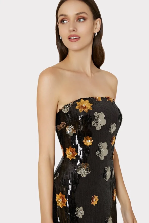 shiloh_d_floral_sequins_d_2.webp Maxi Dresses-MILLY Shiloh 3D Floral Sequins Dress Black Multi