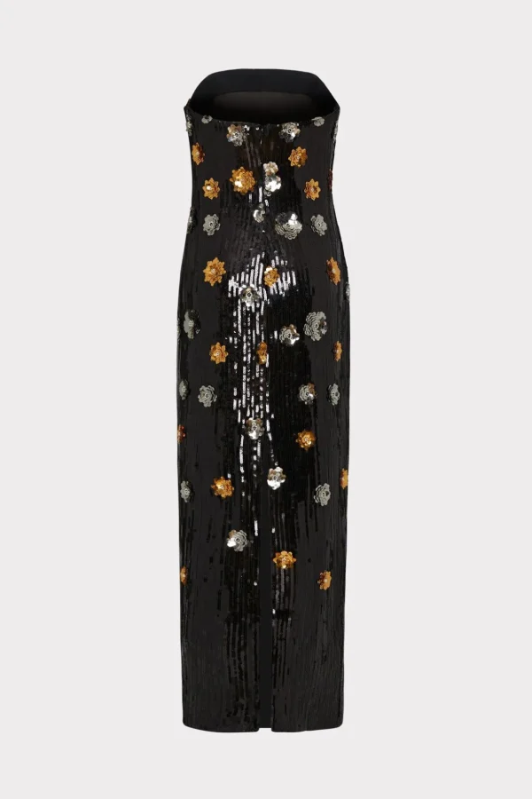 shiloh_d_floral_sequins_d_3.webp Maxi Dresses-MILLY Shiloh 3D Floral Sequins Dress Black Multi