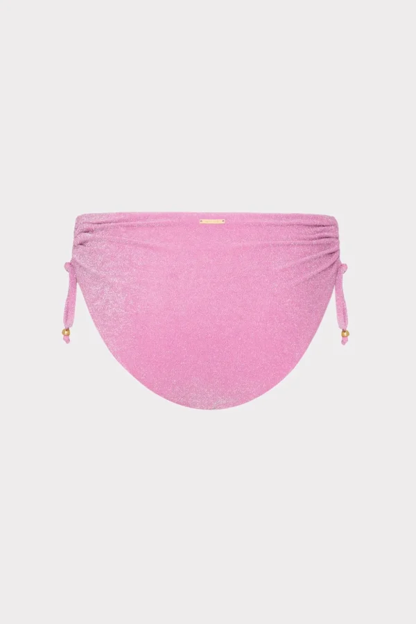 Bikinis-MILLY Shimmer Bikini Bottom Pink
