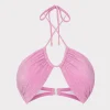 shimmer_halter_bikini_top_0-2.webp Jumpsuits & Rompers-MILLY Shimmer Halter Bikini Top Pink