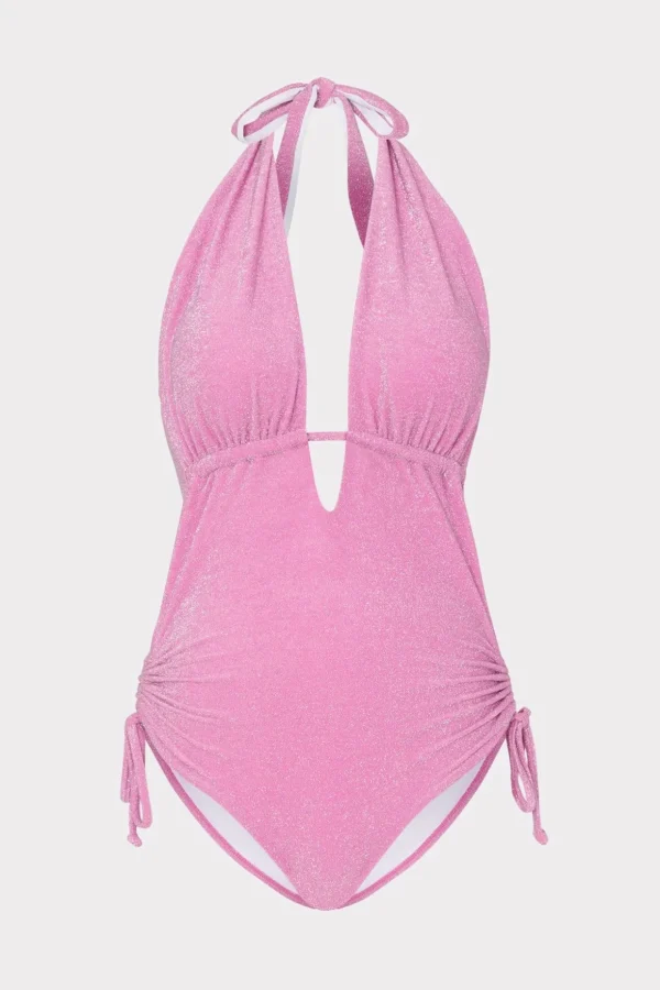 shimmer_halter_one_piece_0.webp One Piece Swimsuits-MILLY Shimmer Halter One Piece Pink