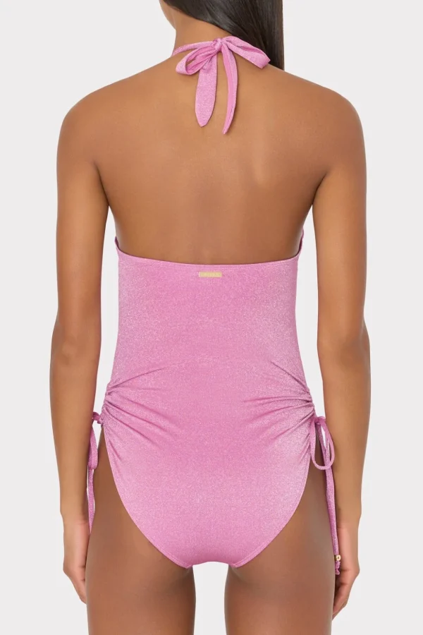 shimmer_halter_one_piece_2.webp One Piece Swimsuits-MILLY Shimmer Halter One Piece Pink