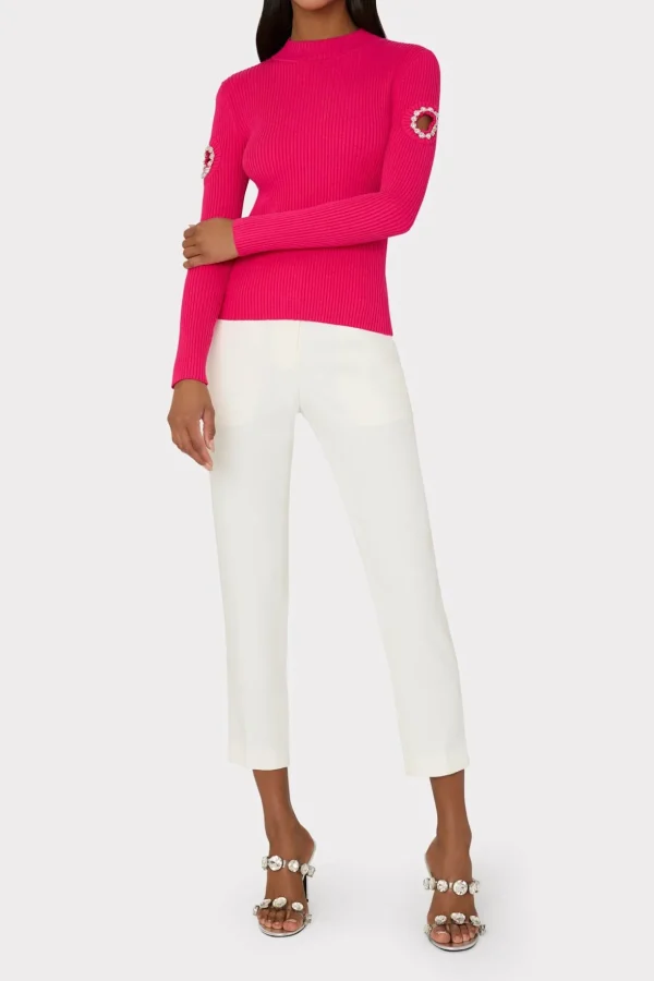 shoulder_cut_out_knit_moc_1-2.webp Tops-MILLY Shoulder Cut Out Knit Mock Neck Milly Pink