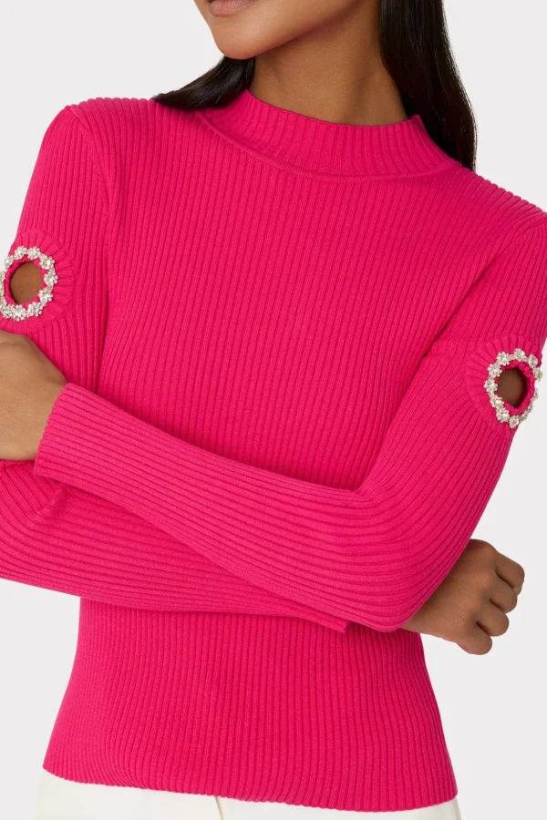 shoulder_cut_out_knit_moc_2-2.webp Tops-MILLY Shoulder Cut Out Knit Mock Neck Milly Pink