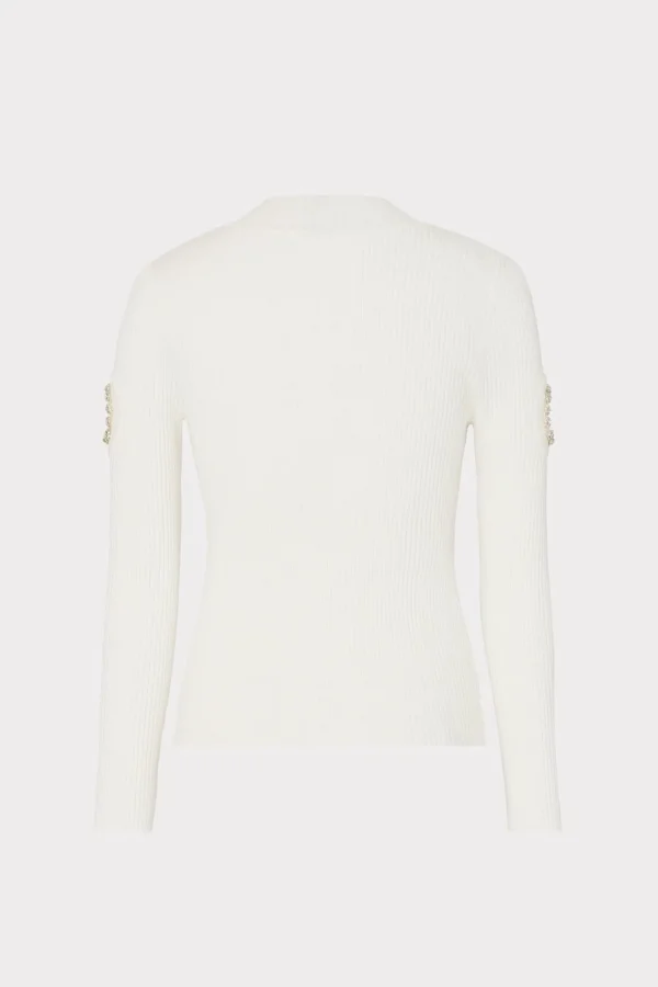 shoulder_cut_out_knit_moc_3.webp Sweaters & Knits-MILLY Shoulder Cut Out Knit Mock Neck Ecru