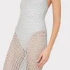 simone_metallic_halter_ne_3.webp Jumpsuits & Rompers-MILLY Simone Metallic Halter Neck Knit Dress Silver