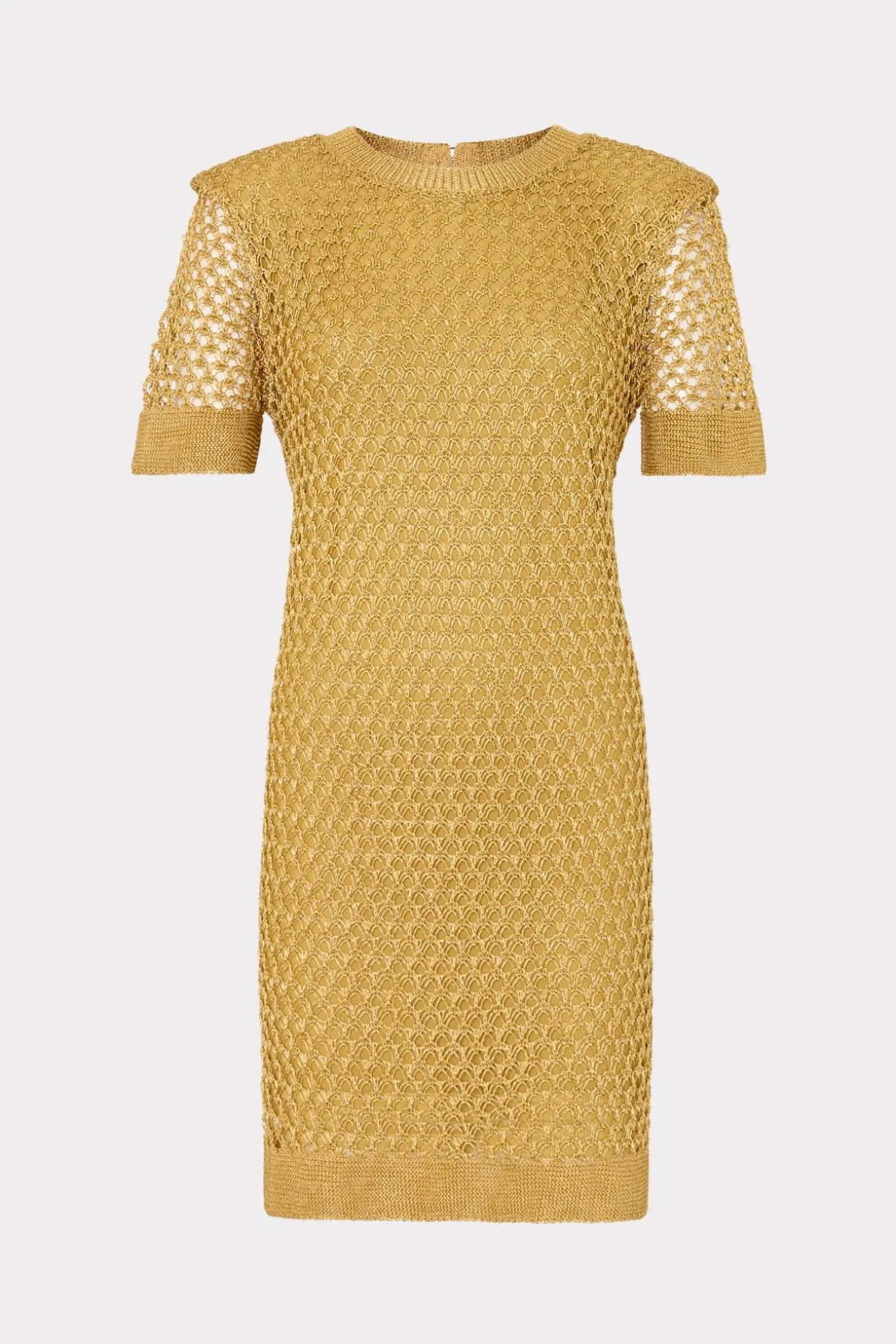 Sweaters & Knits-MILLY Sinclair Metallic Mesh Mini Dress Gold