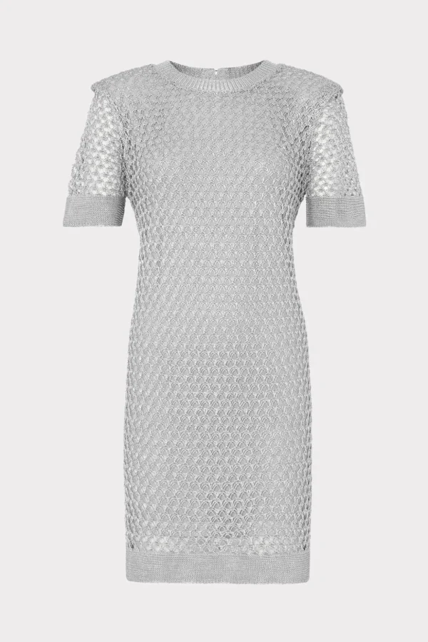 sinclair_metallic_mesh_mi_0.webp Jumpsuits & Rompers-MILLY Sinclair Metallic Mesh Mini Dress Silver