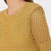 sinclair_metallic_mesh_mi_2-4.webp Knit Dresses-MILLY Sinclair Metallic Mesh Mini Dress Gold