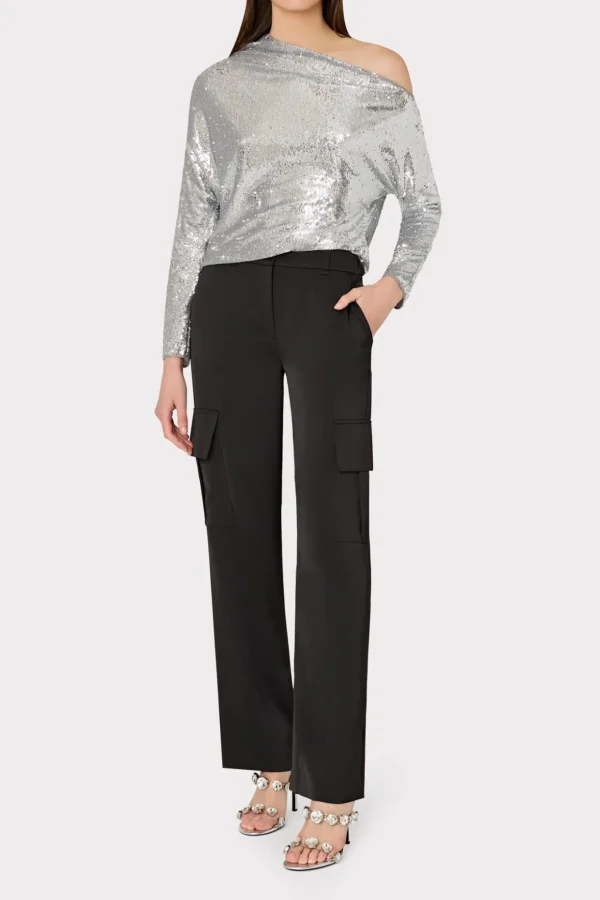 skye_satin_cargo_pants_1.webp Pants-MILLY Skye Satin Cargo Pants Black