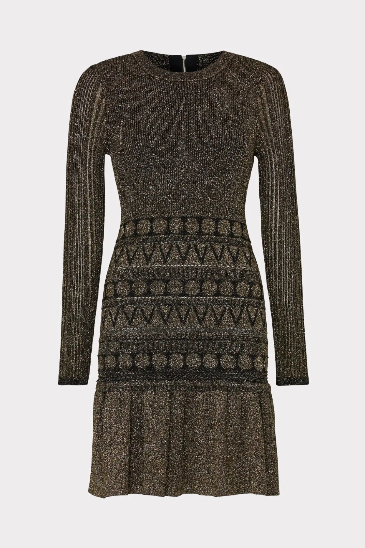 solene_metallic_ruffle_mi_0.webp Sweaters & Knits-MILLY Solene Metallic Ruffle Mini Dress Gold