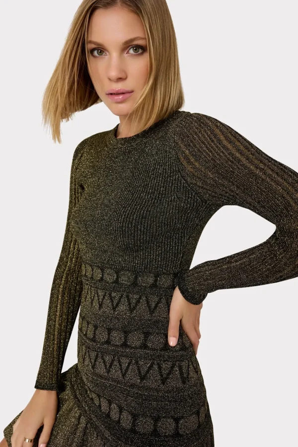 solene_metallic_ruffle_mi_2-1.webp Knit Dresses-MILLY Solene Metallic Ruffle Mini Dress Gold
