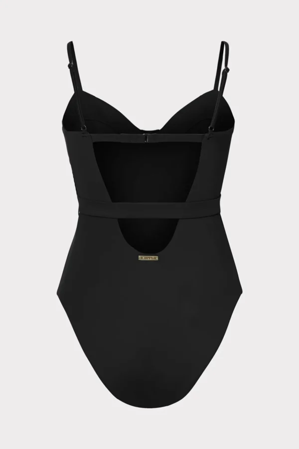 solid_belted_one_piece_2.webp One Piece Swimsuits-MILLY Solid Belted One Piece Black