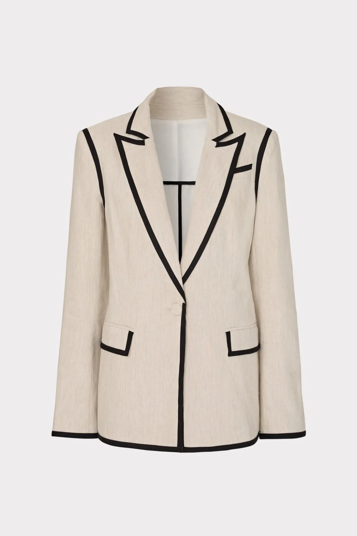 Coats & Jackets-MILLY Solid Linen Jacket Natural