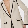 Matching Sets-MILLY Solid Linen Jacket Natural