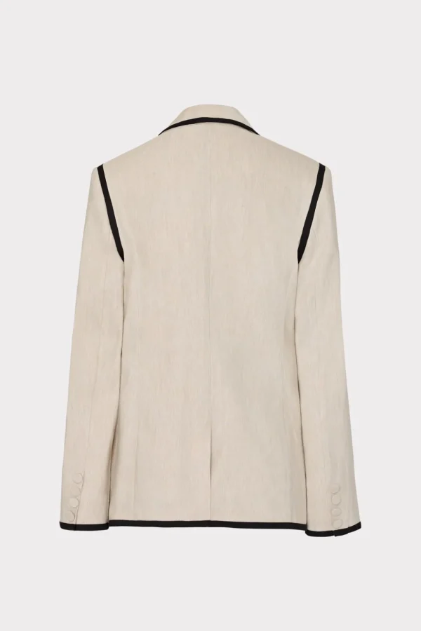 Coats & Jackets-MILLY Solid Linen Jacket Natural