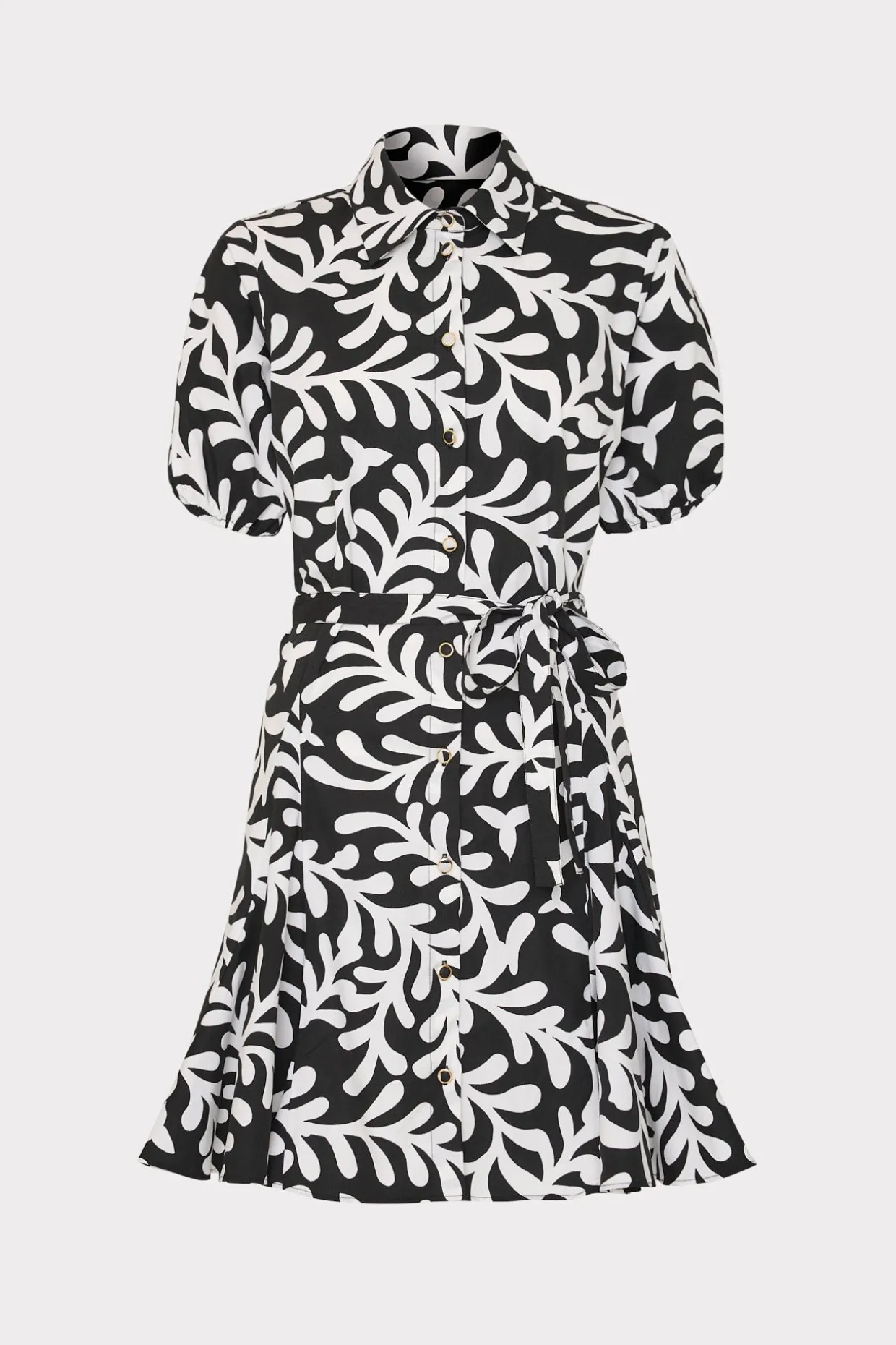 spanish_vine_poplin_mini__0.webp Jumpsuits & Rompers-MILLY Spanish Vine Poplin Mini Dress Black/White
