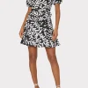Jumpsuits & Rompers-MILLY Spanish Vine Poplin Mini Dress Black/White