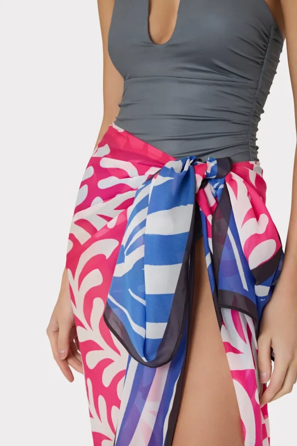 Jumpsuits & Rompers-MILLY Spanish Vine Zebra Sarong Multi