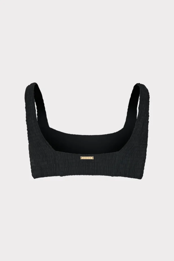 square_neck_bikini_top_wi_3.webp Jumpsuits & Rompers-MILLY Square Neck Bikini Top With Smocking Black