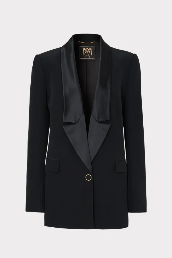 stacy_hammered_satin_blaz_0-1.webp Blazers-MILLY Stacy Hammered Satin Blazer Black