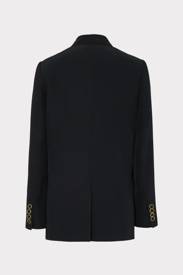 stacy_hammered_satin_blaz_3-2.webp Matching Sets-MILLY Stacy Hammered Satin Blazer Black