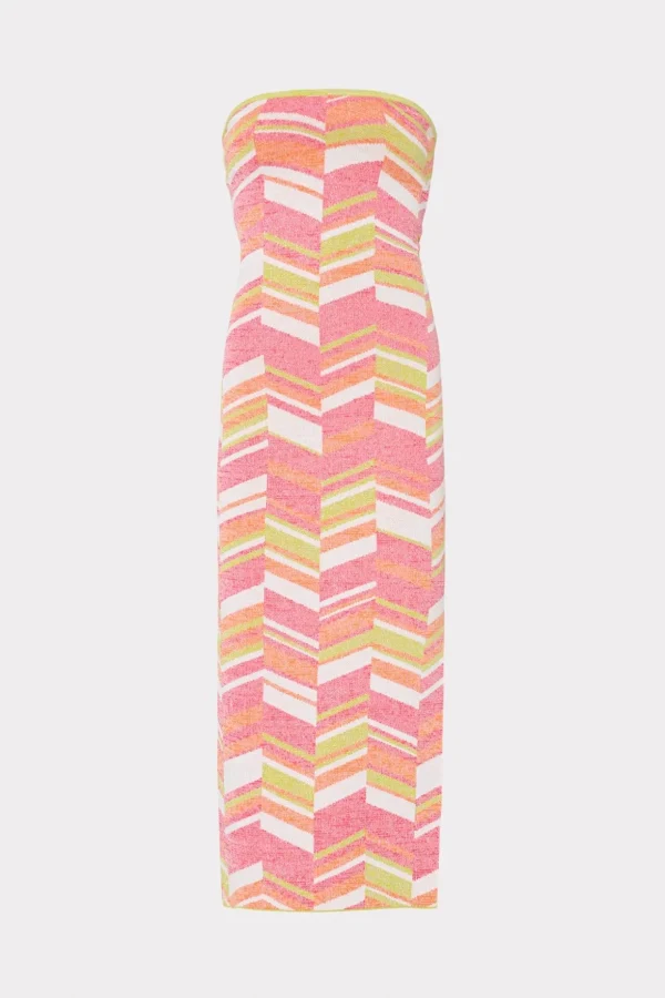 strapless_multicolor_chev_0-2.webp Sweaters & Knits-MILLY Strapless Multicolor Chevron Knit Dress Chartreuse Multi