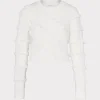 striped_fringe_sweater_0.webp Sweaters & Knits-MILLY Striped Fringe Sweater Ecru