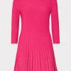 tabitha_sheer_godet_mini__0-6.webp Knit Dresses-MILLY Tabitha Sheer Godet Mini Dress Milly Pink
