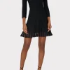 tabitha_sheer_godet_mini__1-7.webp Knit Dresses-MILLY Tabitha Sheer Godet Mini Dress Black