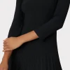 Little Black Dresses-MILLY Tabitha Sheer Godet Mini Dress Black