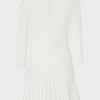 tabitha_sheer_godet_mini__3.webp Jumpsuits & Rompers-MILLY Tabitha Sheer Godet Mini Dress Ecru