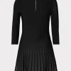 Little Black Dresses-MILLY Tabitha Sheer Godet Mini Dress Black