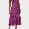 Pink Dresses-MILLY Tahlia Tulle Embroidery Dress Pink/Black